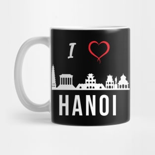 I love Hanoi Skyline Vietnam Vietnamese Design Mug